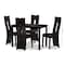 Baxton Studio Alani Modern Dark Brown Faux Leather Upholstered 5-Piece Dining Set 142-8036-8026 - alternate 5